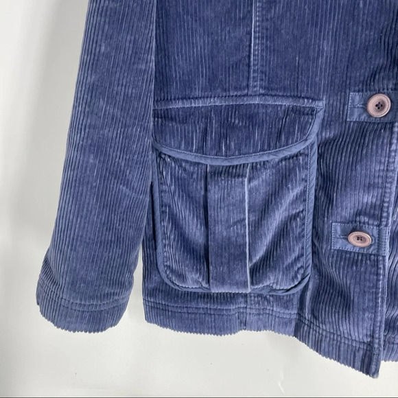 LL Bean blue corduroy chore jacket coat  Thinsulate womens Medium - Picture 5 of 8